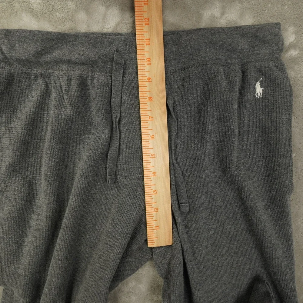 Polo Ralph Lauren Sleepwear Men's Large Gray Waffle Knit Thermal Joggers Pants